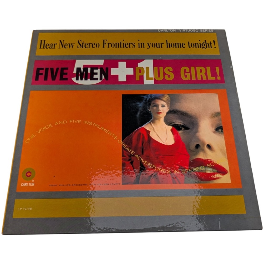 Teddy Phillips Colleen Lovett Five Men Plus Girl LP Mono 1961 Carlton 12/131 EX